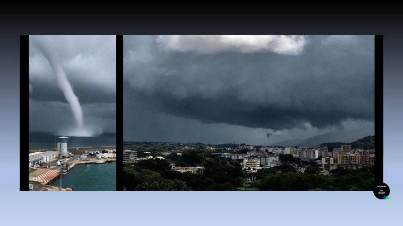 Intempérie en Corse; Tornade et orage ont causé des pluies diluviennes et des dégâts&nbsp;matériels.